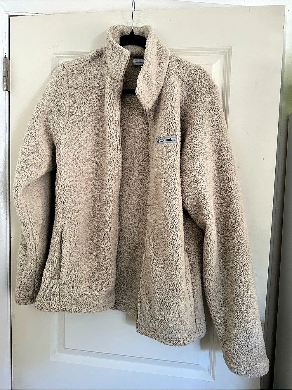 Columbia Fire Side II Sherpa Full-Zip Fleece Jacket Beige Small